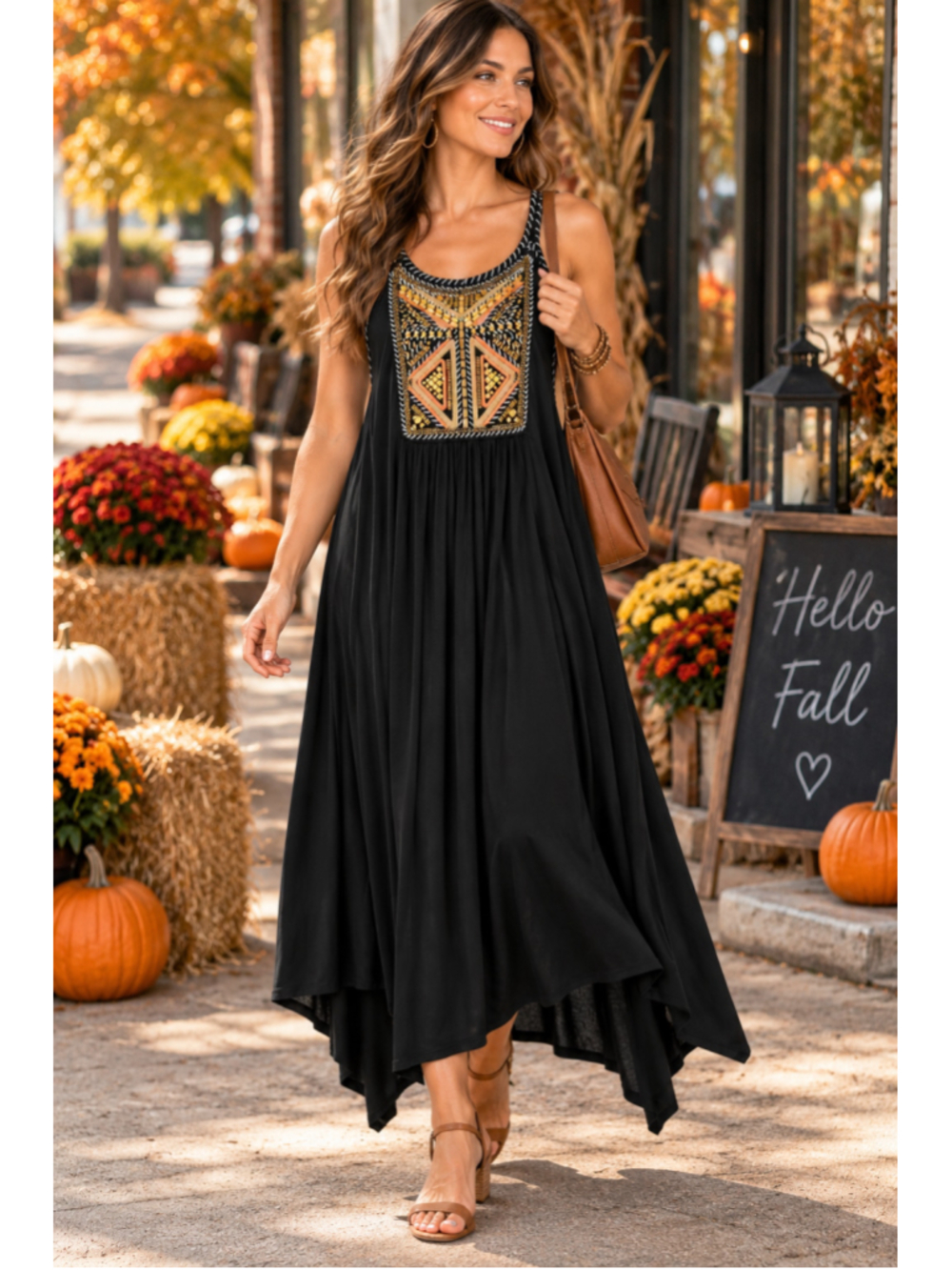 Women's INC International Concepts Black Maxi Dress XXL Gold Embellished
